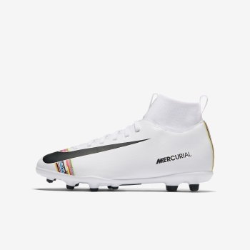 Nike Jr. Superfly 6 Club MG - Fodboldstøvler - Hvide/Sort | DK-25241